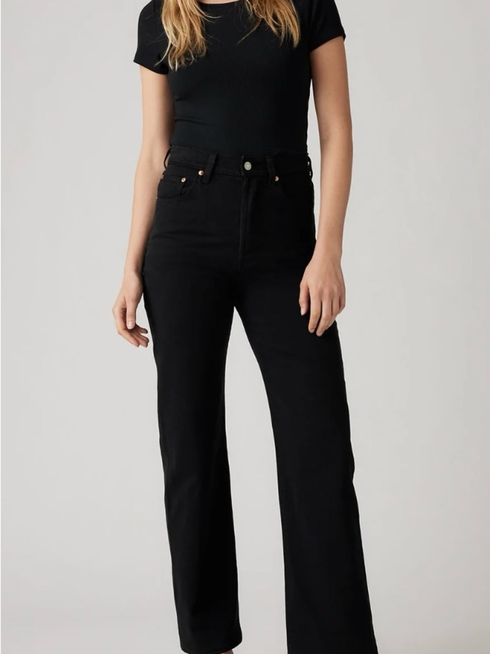 Levi’s Ribcage Black stretch jeans